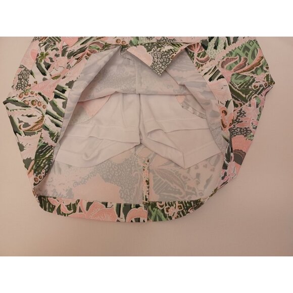 GG Blue Golf Skort Skirt Womens Sz 4 Pink Green Floral Tennis Pickleball Pockets - Picture 5 of 10